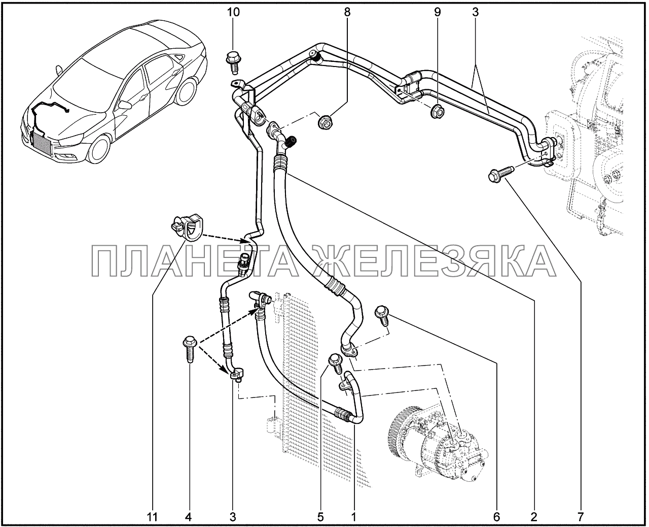 623110. Трубки, шланги Lada Vesta