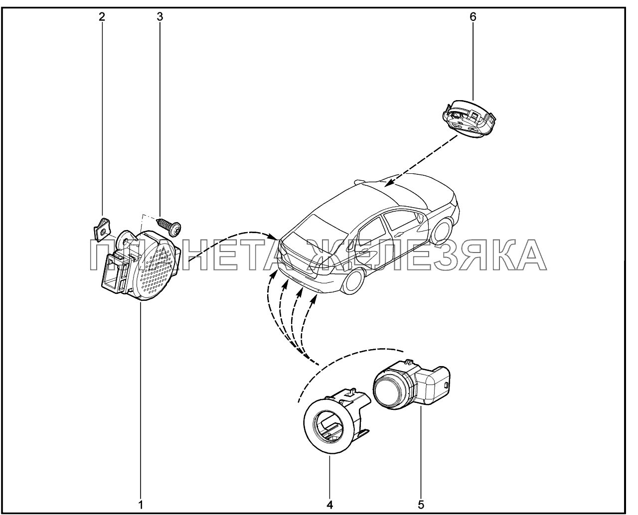 863012. Парктроник Lada Vesta