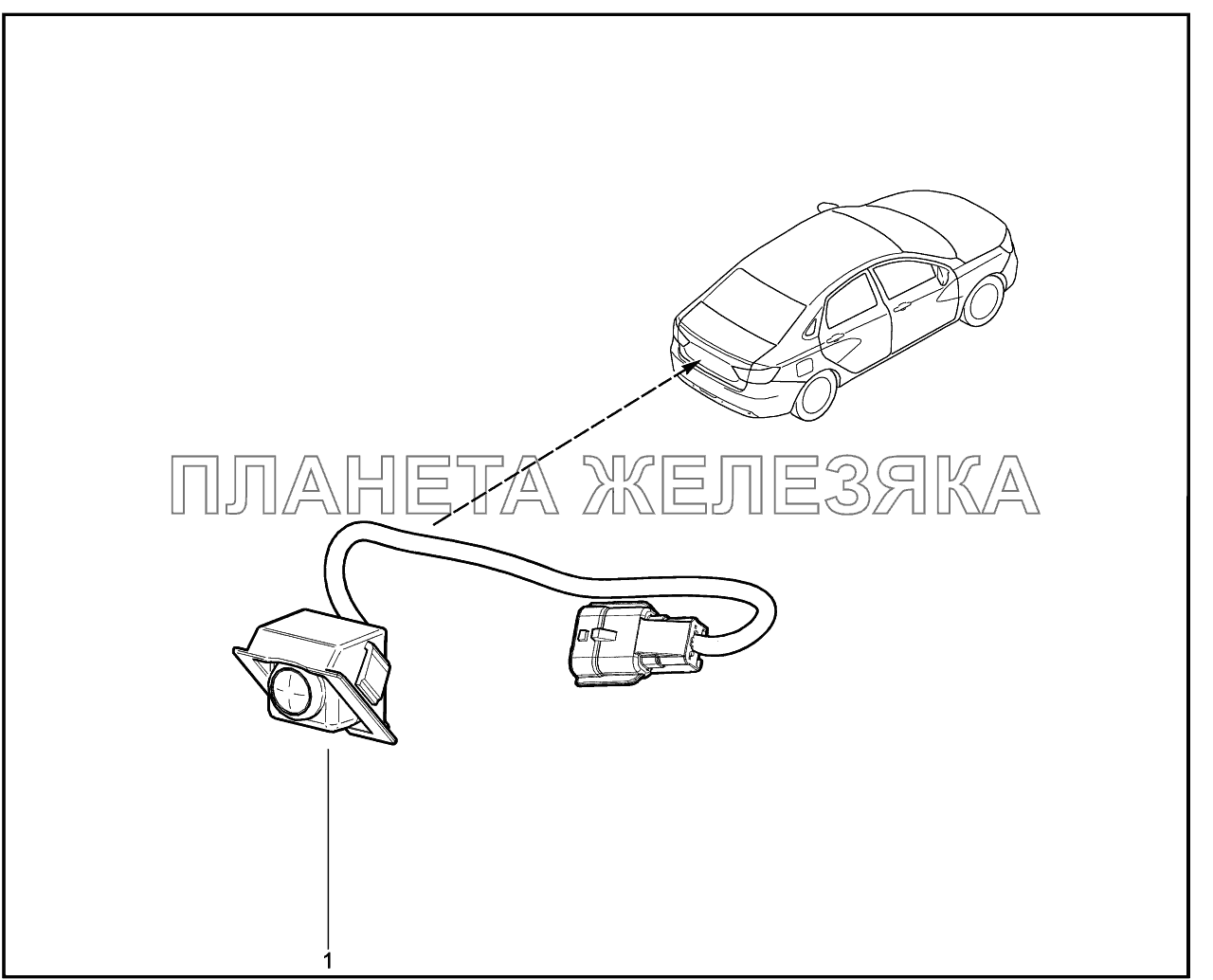 863013. Камера заднего вида Lada Vesta