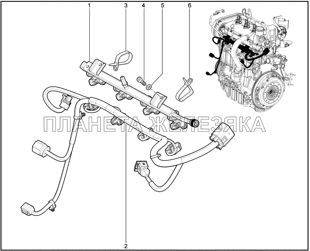 125010. Рампа форсунок Lada Vesta