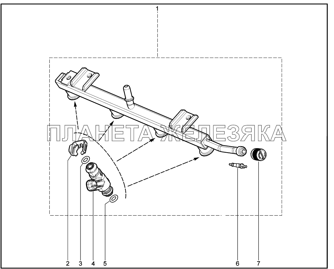 125020. Рампа форсунок Lada Vesta