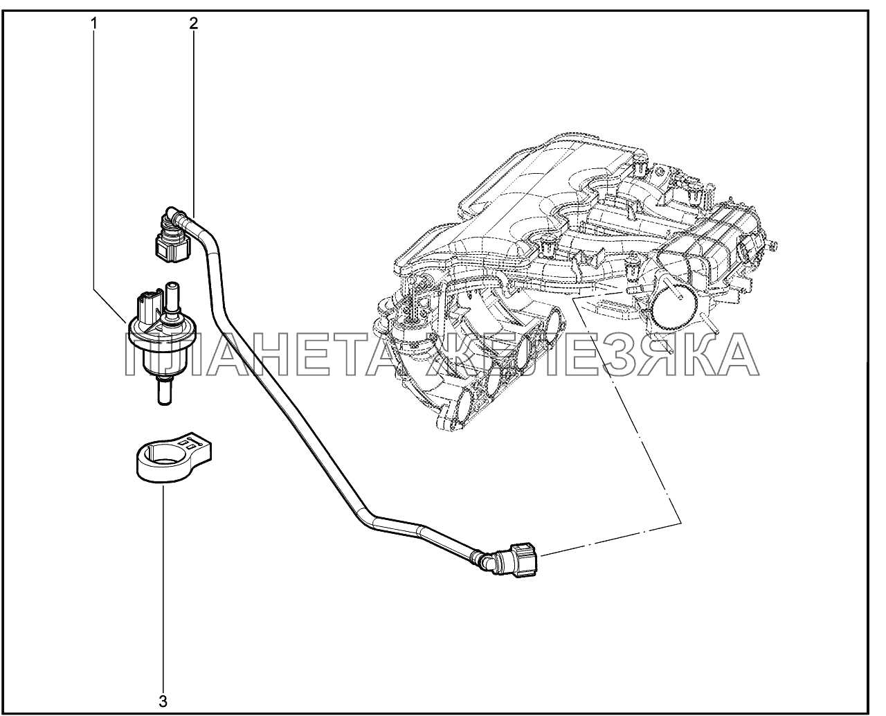 144010. Клапан адсорбера Lada Vesta