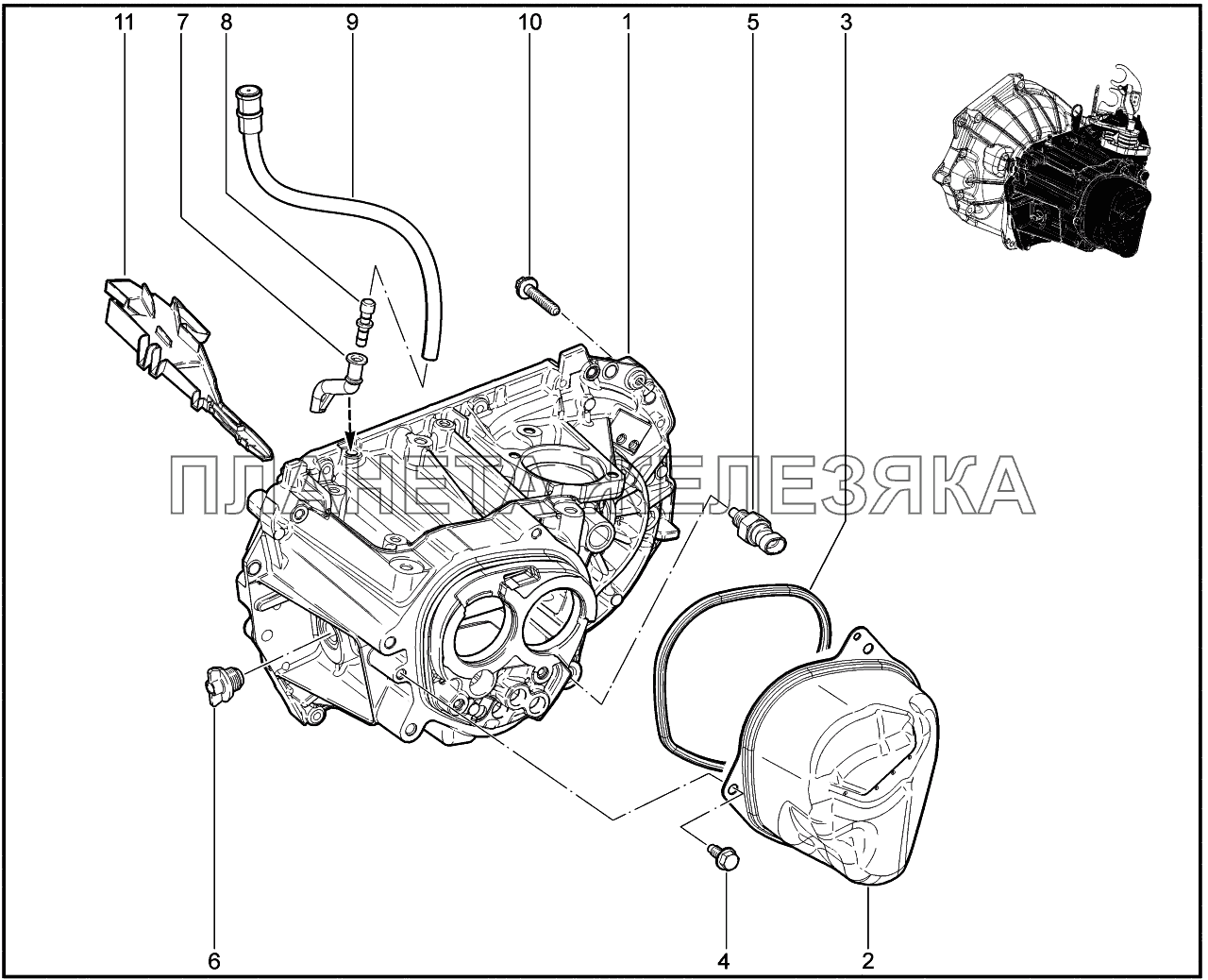 212011. Картер КПП Lada Vesta