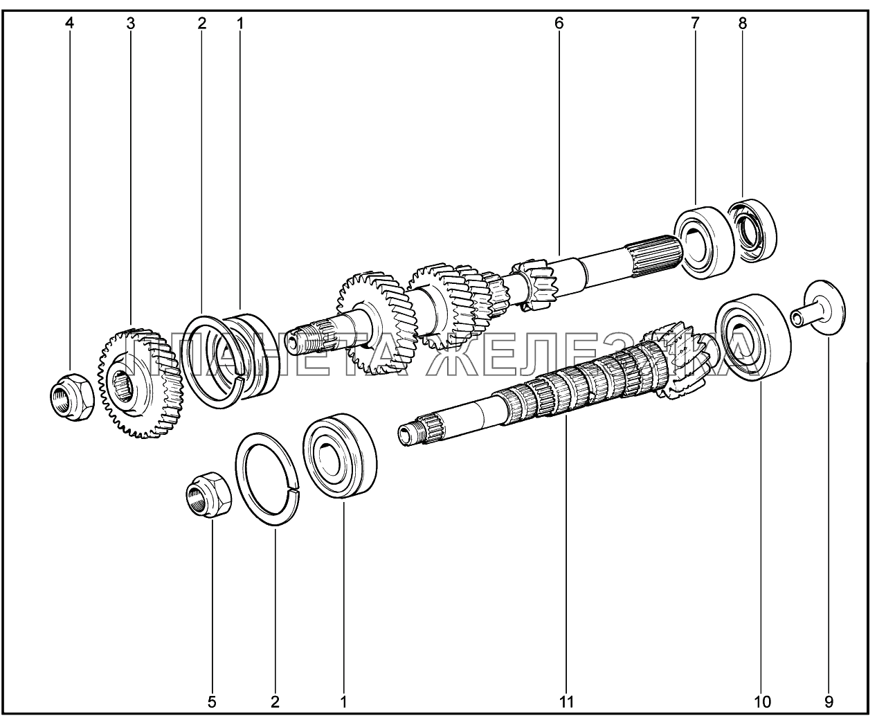 214110. Вал вторичный КПП Lada Vesta