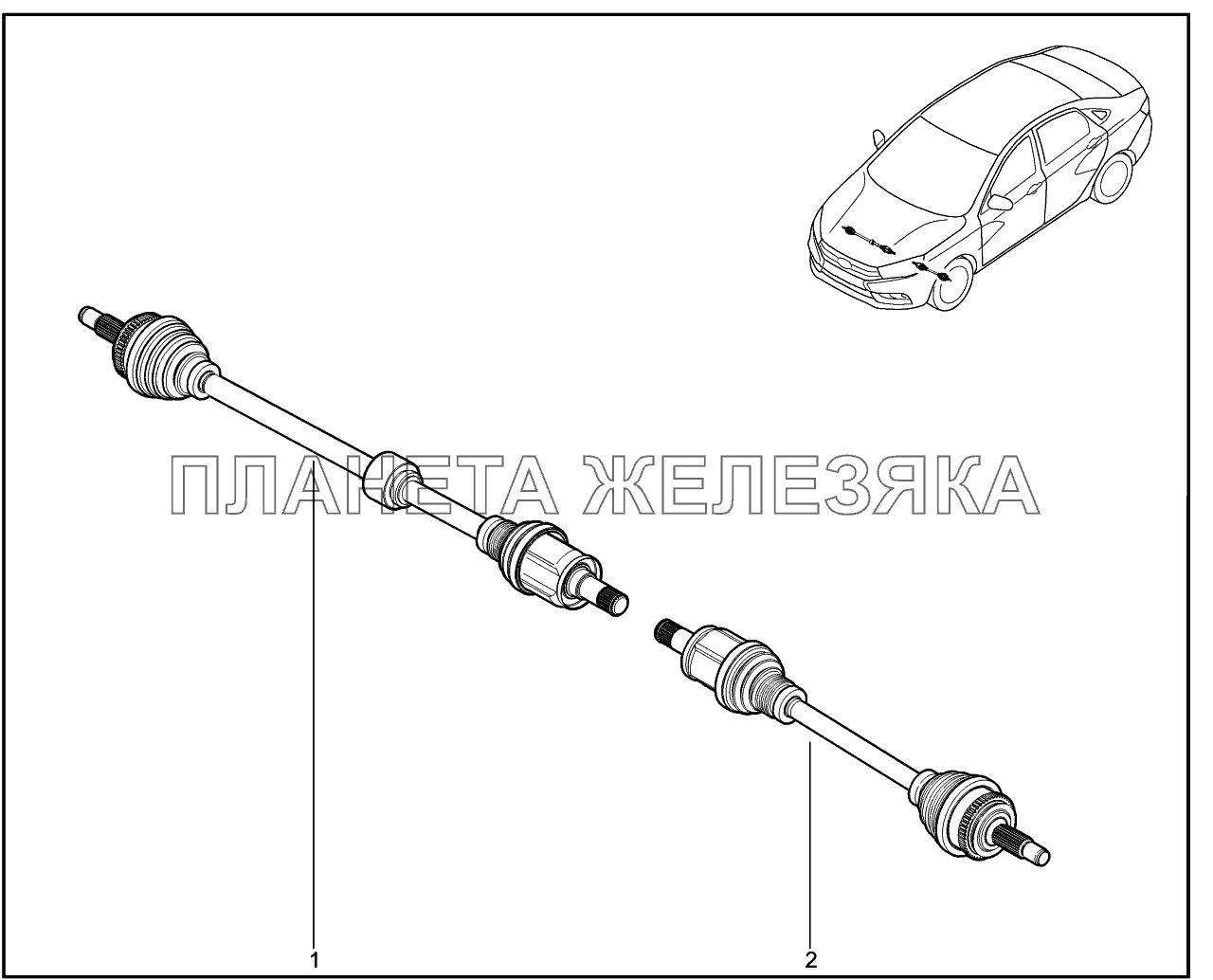 290210. Привода (ШРУС) Lada Vesta