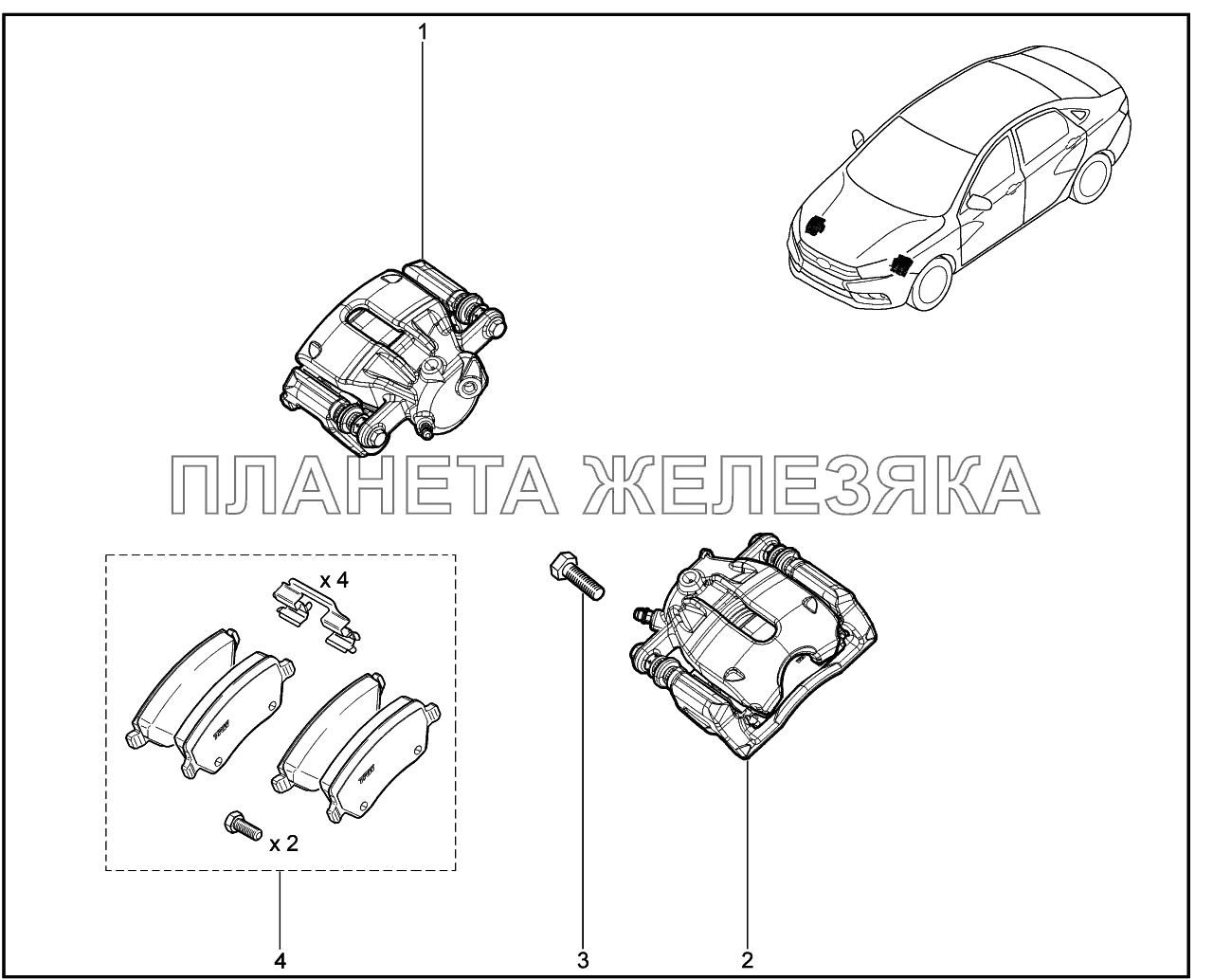 324012. Суппорт Lada Vesta