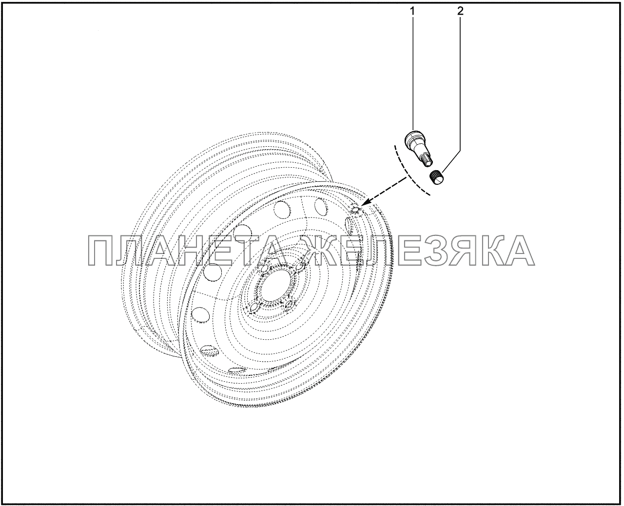 352010. Вентиль колеса Lada Vesta