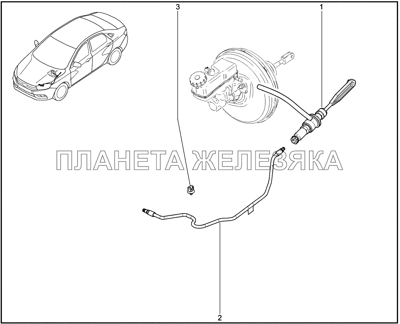 372510. Привод сцепления гидравлический Lada Vesta