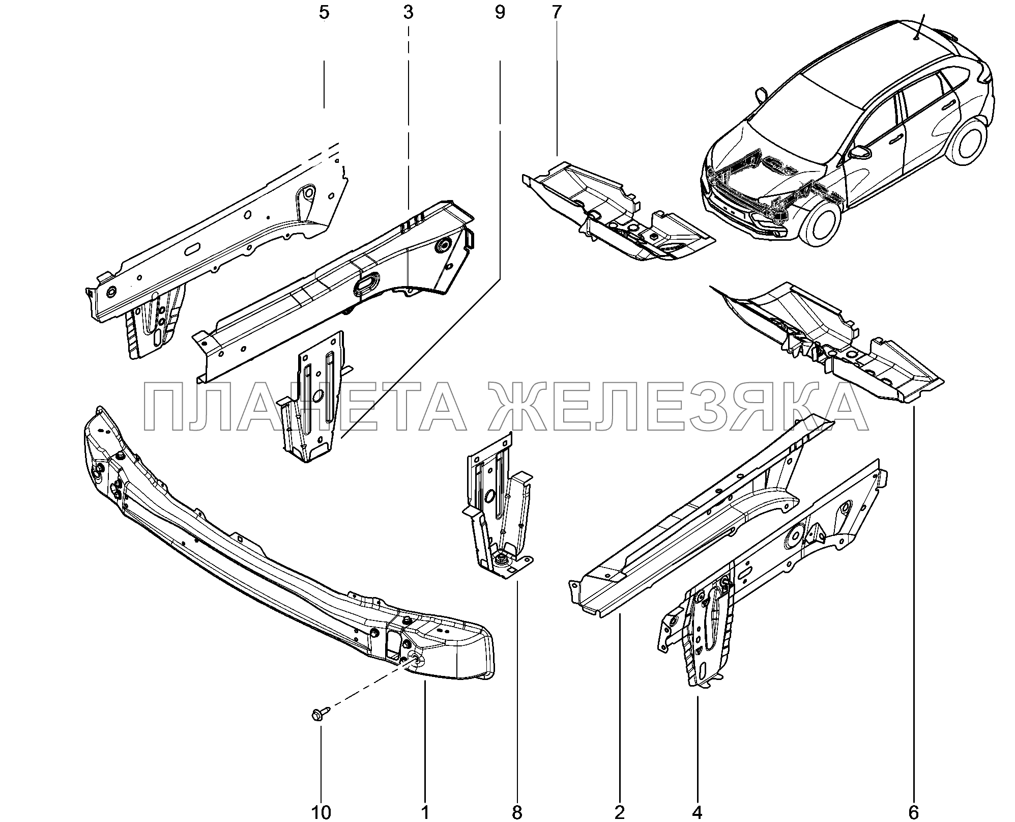 411010-1560712 Элементы нижние передние Lada Xray