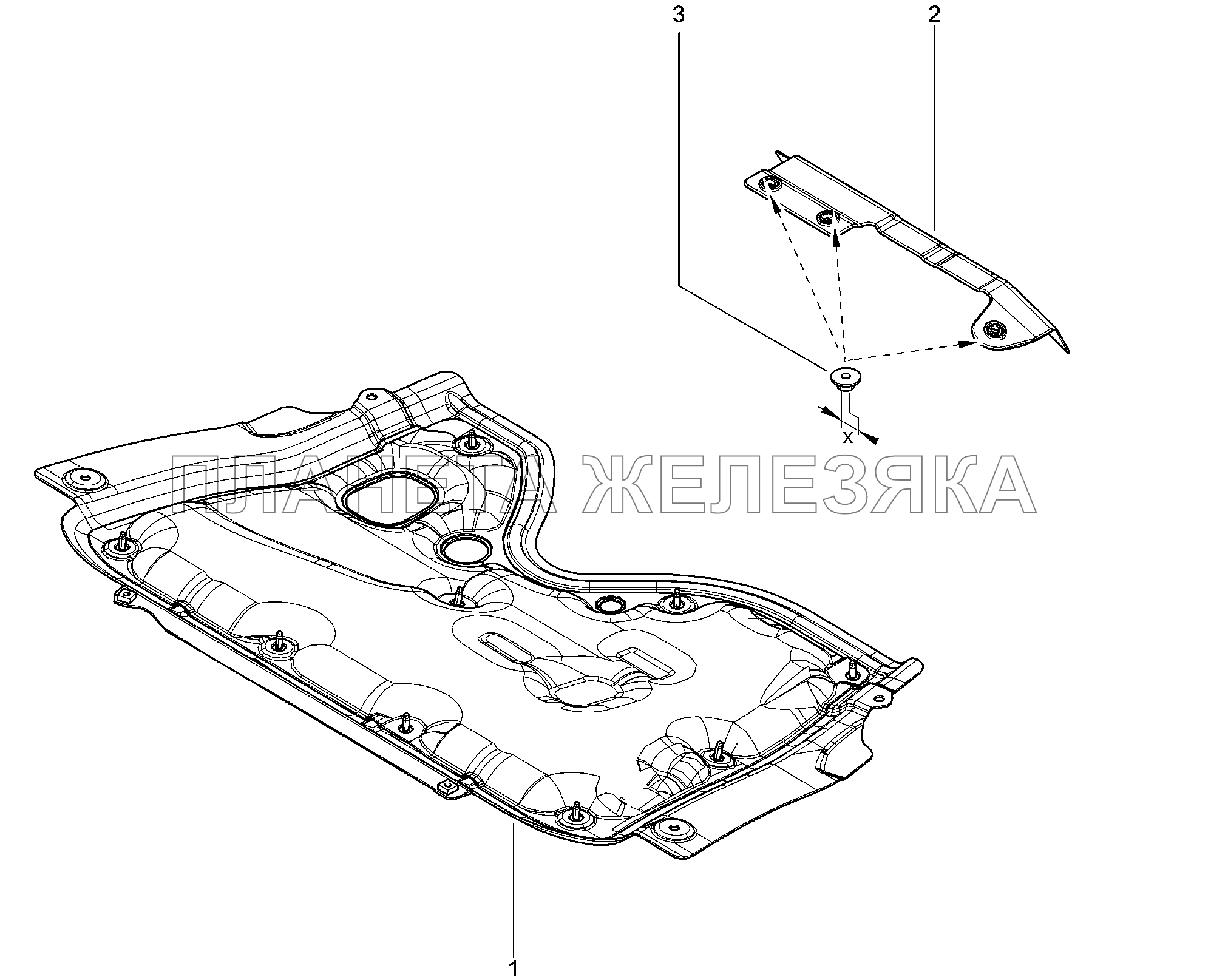 461010. Защита картера Lada Xray