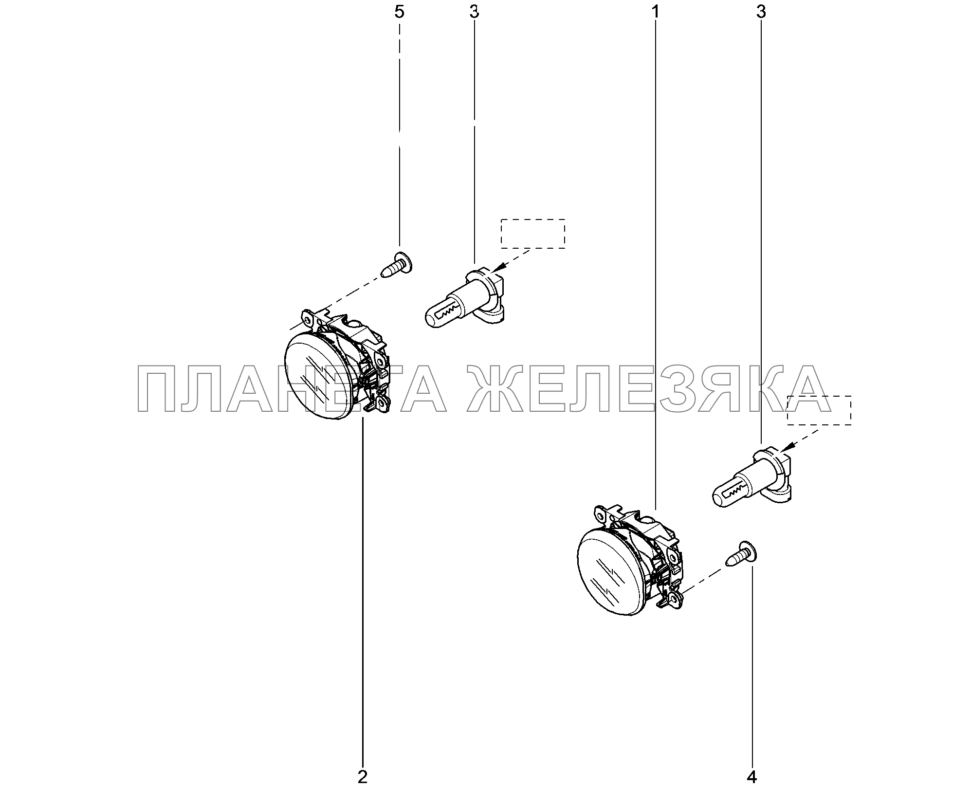 804010. Противотуманые фары передние Lada Xray