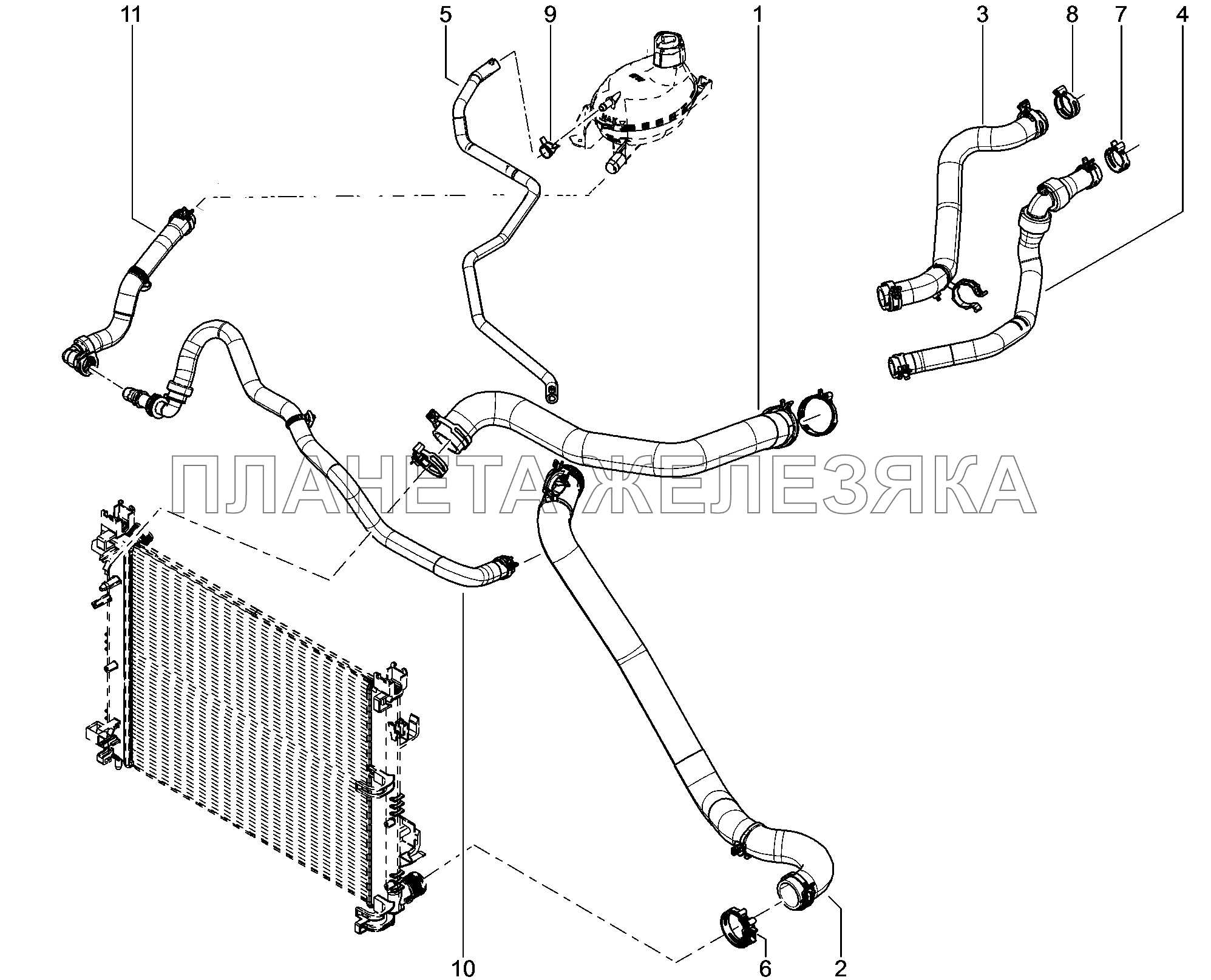 192330-1560615. Шланги системы охл.двигателя Lada Xray