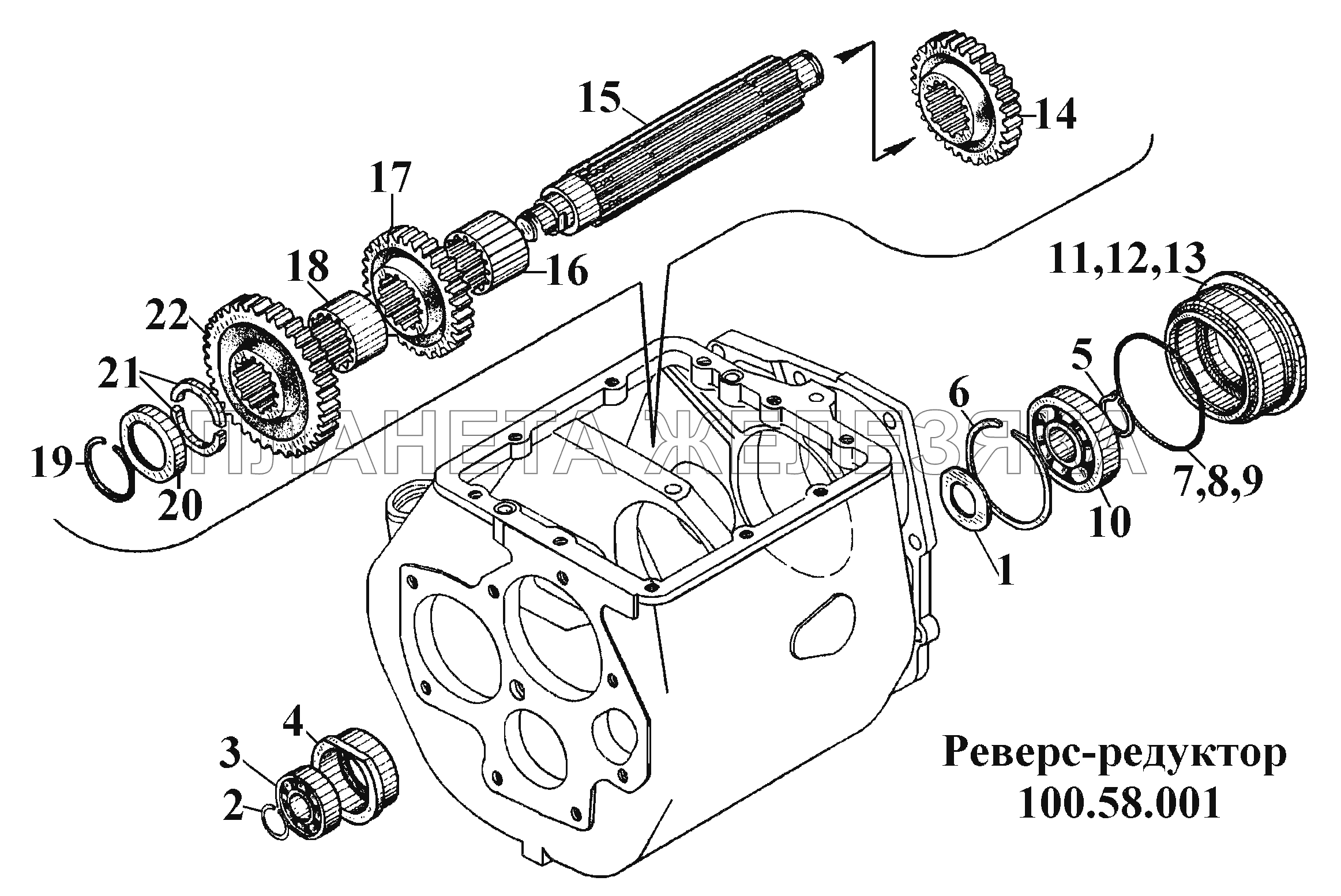 Реверс дт 75 схема сборки