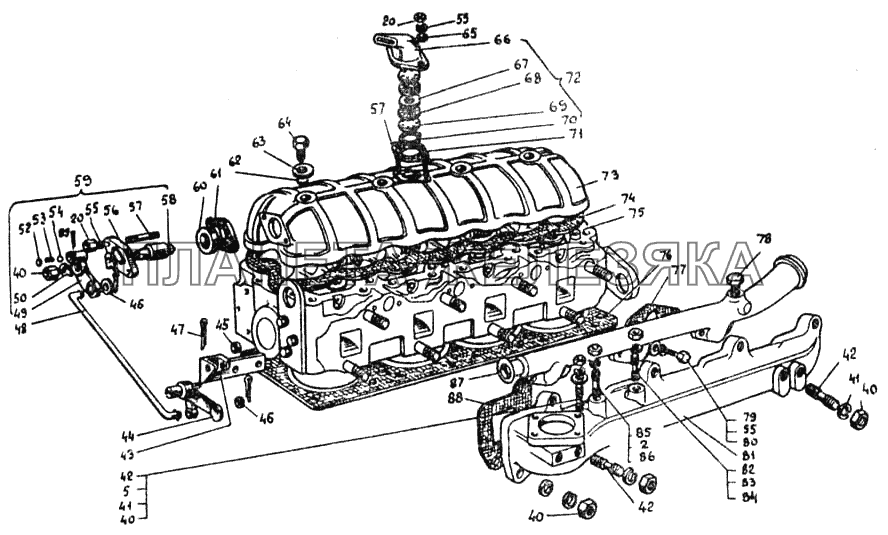 Головка цилиндров ДТ-75МВ