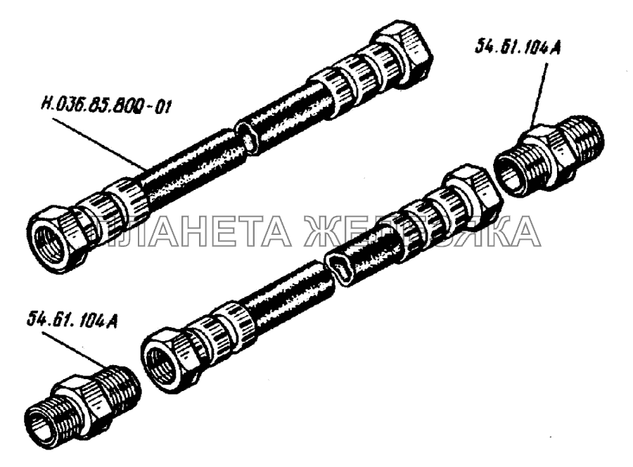 Цилиндр выносной. Шланги ДТ-75Н