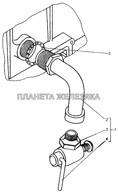 Трубка сливная ДТ-75В, ДТ-75БВ, ДТ75Н