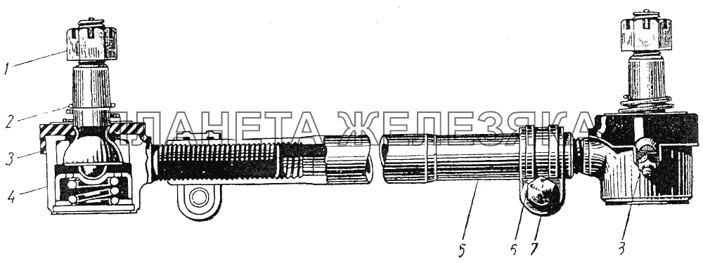 Поперечная рулевая тяга ЗИС-110 Поперечная рулевая тяга ЗИС-110