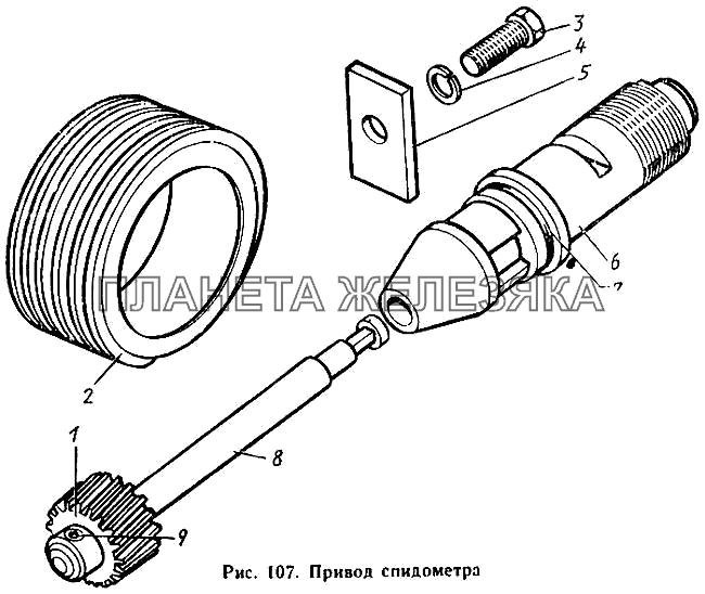 Привод спидометра ЗИЛ-431410 Каталог 1989 г.