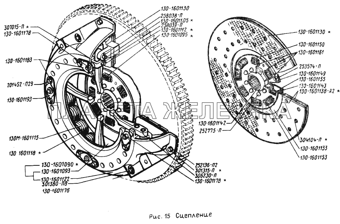 Сцепление ЗИЛ-431410 (130)
