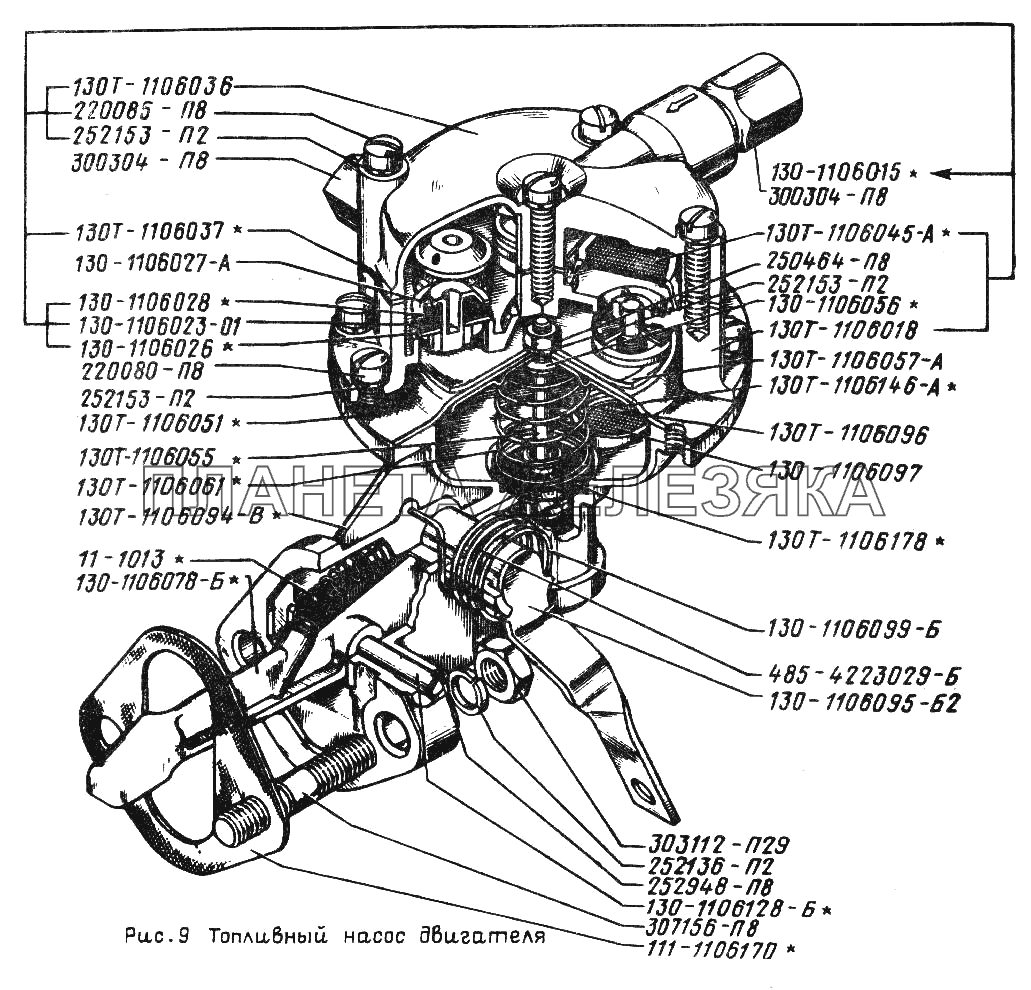 Топливный насос двигателя ЗИЛ-431410 (130)