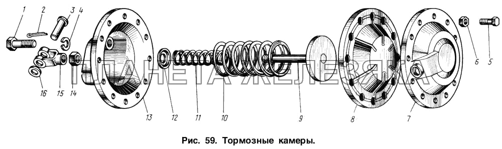 Тормозные камеры ЗИЛ-131