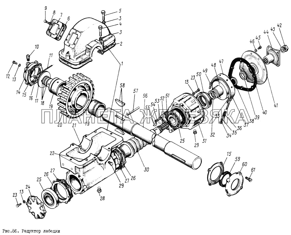 Редуктор лебедки ЗИЛ-131