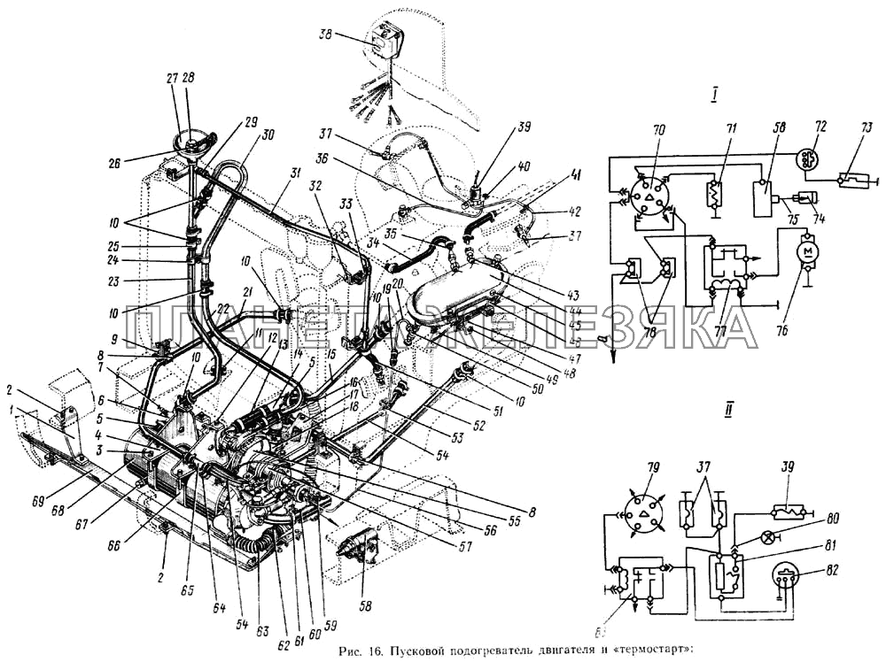 Пусковой подогреватель двигателя и «термостарт» ЗИЛ-133ГЯ