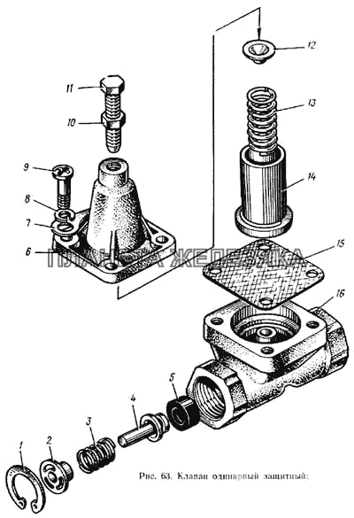 Клапан одинарный защитный ЗИЛ-133ГЯ
