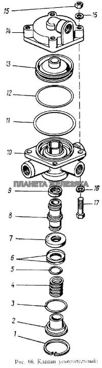 Клапан ускорительный ЗИЛ-133ГЯ