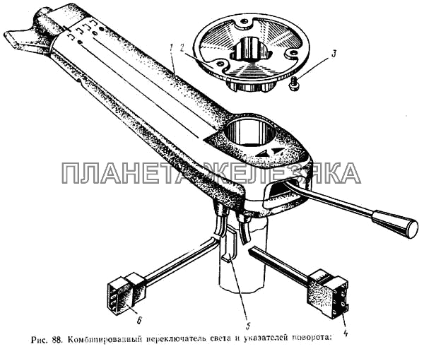 Комбинированный переключатель света и указателей поворота ЗИЛ-133ГЯ
