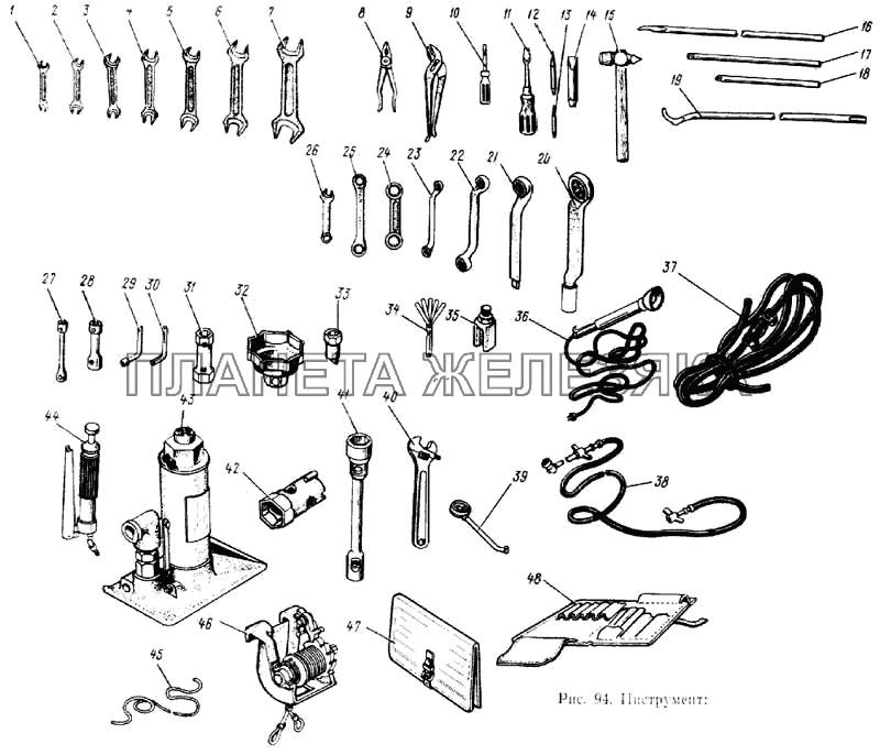 Инструмент ЗИЛ-133ГЯ