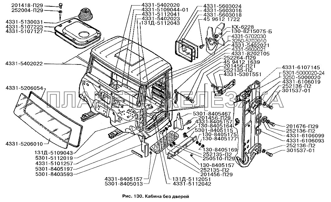 Кабина без дверей ЗИЛ-3250