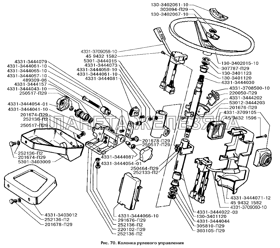 Колонка рулевого управления ЗИЛ-3250