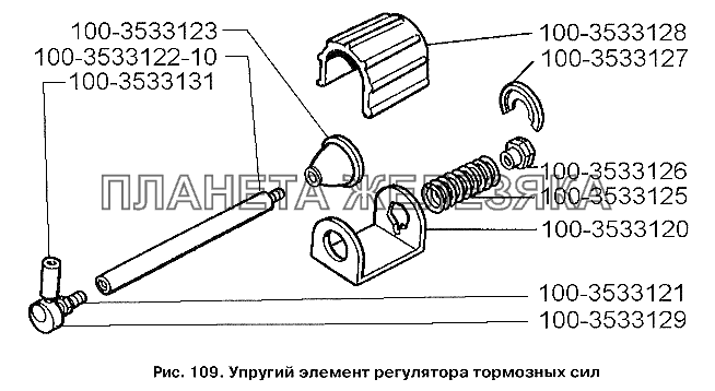 Упругий элемент регулятора тормозных сил ЗИЛ-3250