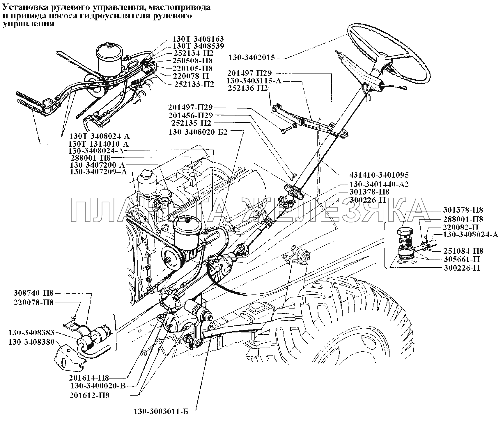 Управление рулевое\Установка рулевого управления ЗИЛ-431416
