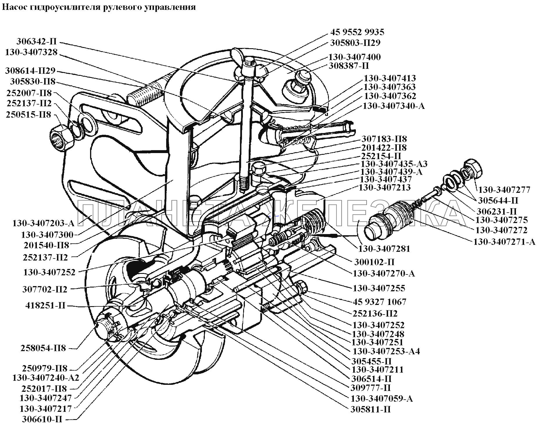 Управление рулевое\Насос гидроусилителя рулевого управления ЗИЛ-431416