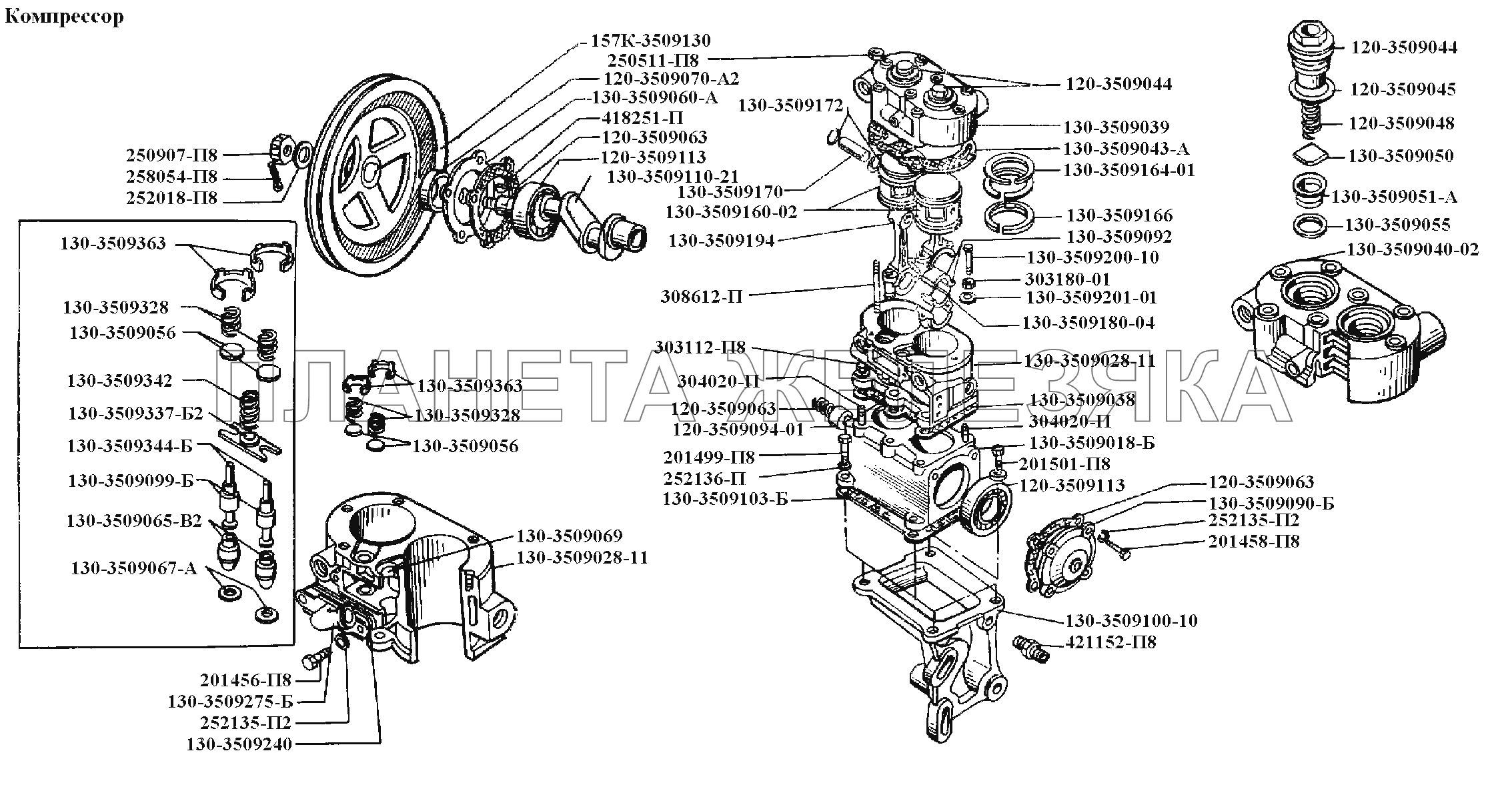 Тормоза\Компрессор (для а/м с МТП) ЗИЛ-431416