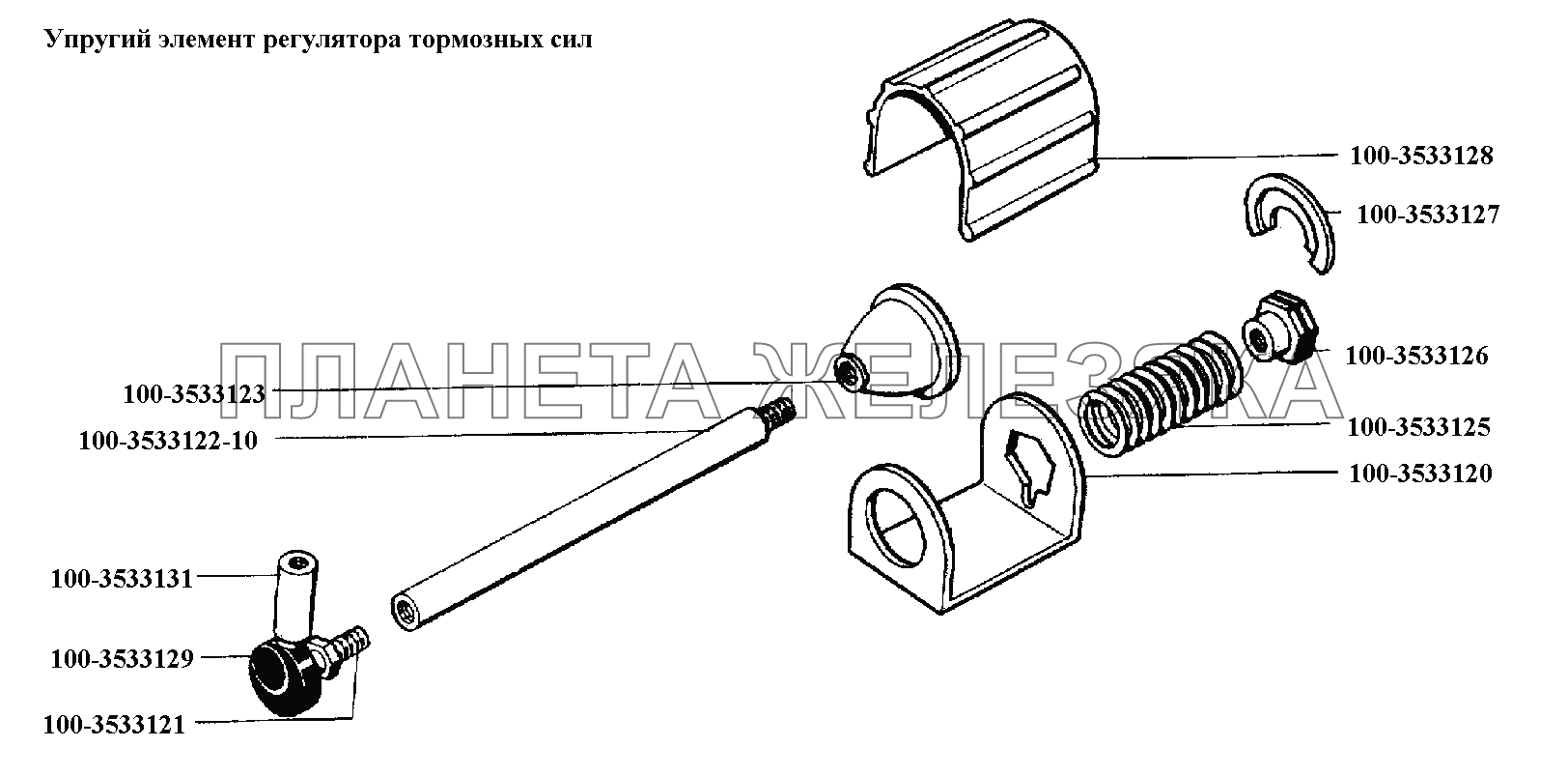 Тормоза\Упругий элемент регулятора тормозных сил ЗИЛ-431416