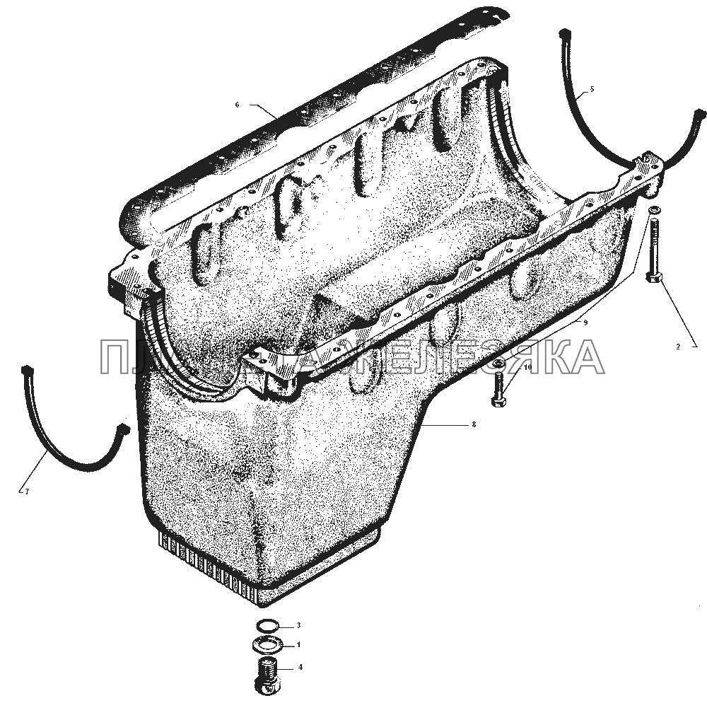 Масляный картер ЗИЛ-43272Н, 43273Н