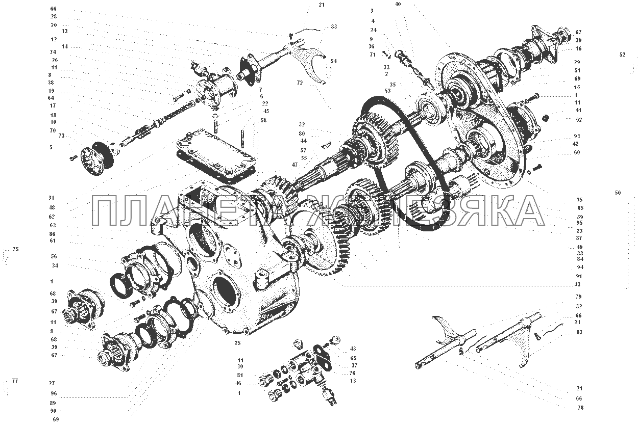 Раздаточная коробка ЗИЛ-43272Н, 43273Н Раздаточная коробка ЗИЛ-43272Н, 43273Н