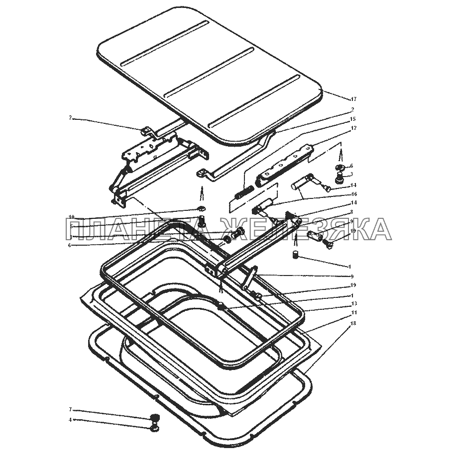 Вентиляционный люк ЗИЛ-43272Н, 43273Н