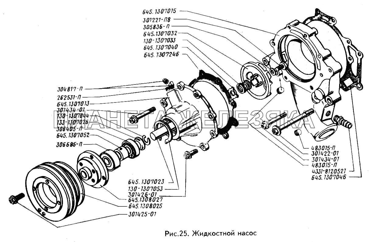 Жидкостной насос ЗИЛ-433100