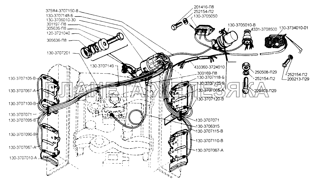 Установка приборов зажигания ЗИЛ-433110