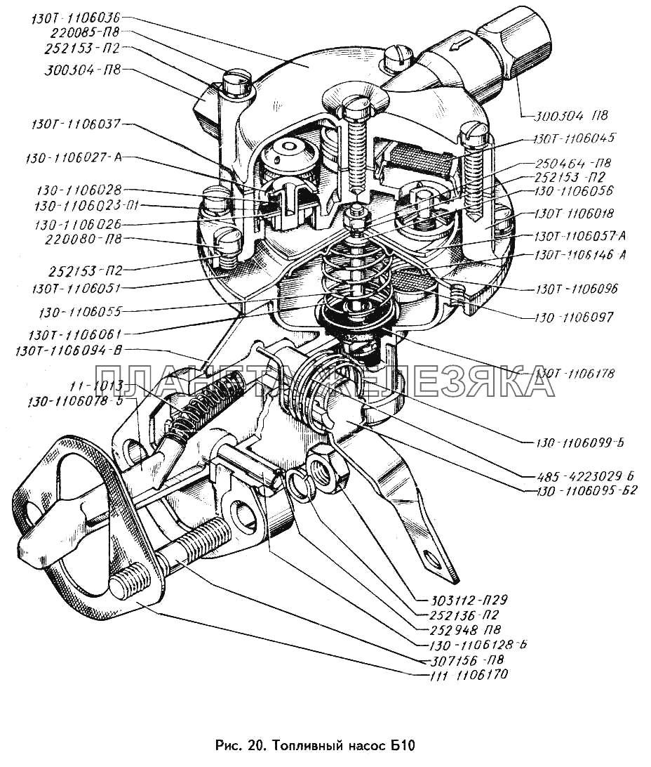 Топливный насос Б10 ЗИЛ-433360