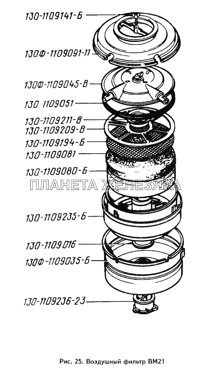 Воздушный фильтр ВМ21 ЗИЛ-433360