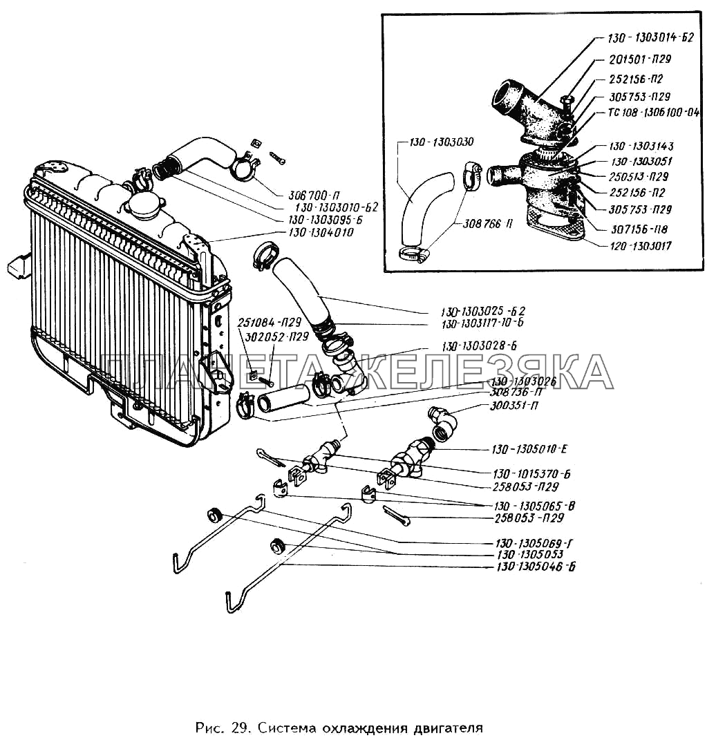 Система охлаждения двигателя ЗИЛ-433360