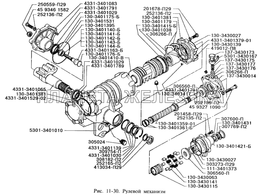 Рулевой механизм ЗИЛ-3250