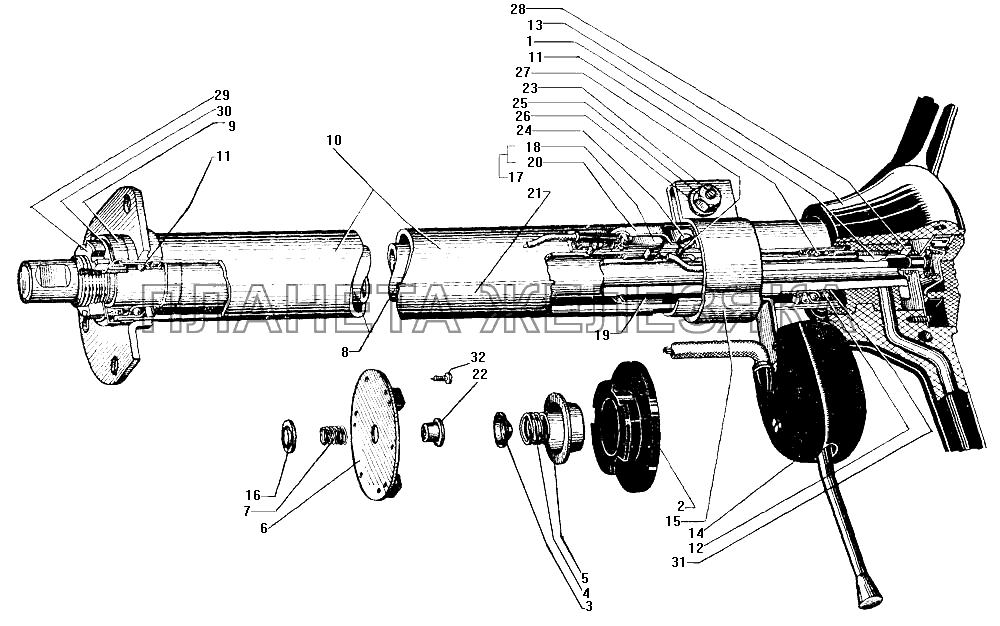 Колонка рулевого управления ЗИЛ-130